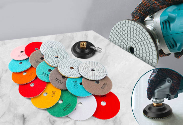 Diamond polishing pads can be used for ceramic tile polishing.