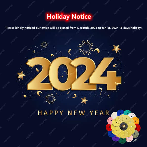 2024 New Year Holiday Notice